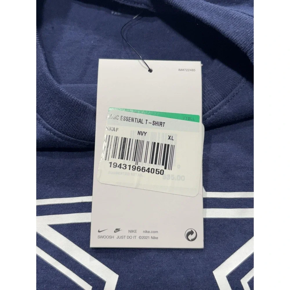 Dallas Cowboys Shirt Mens XL Blue NFL Football Nike Logo Essential Tee Star